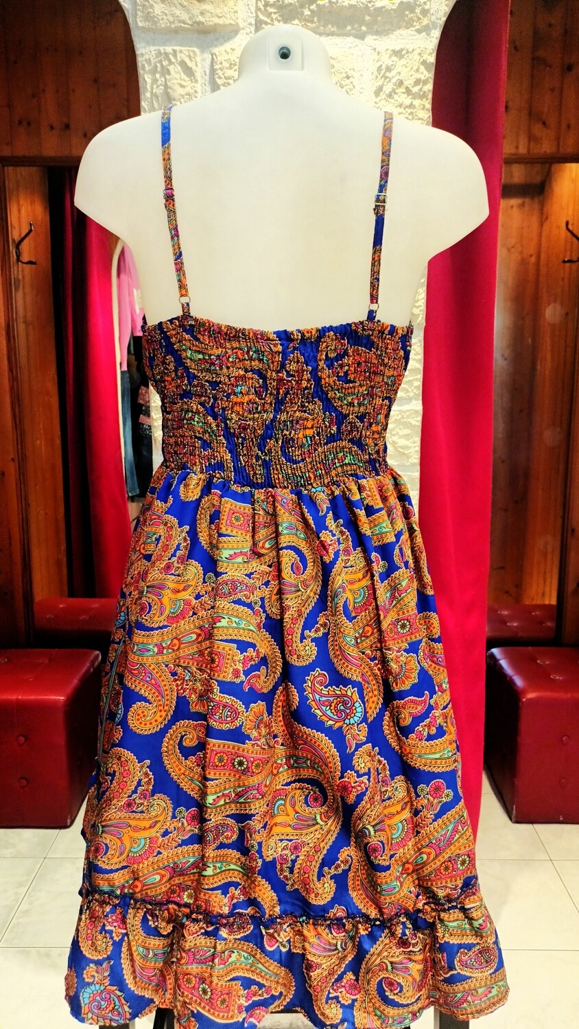 Robe Tunique Vintage Imprimé Papillon - Taille 10 En Coton Doublé | Neuve Be Beau