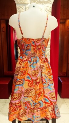 Robe bohème Eva imprimé orange