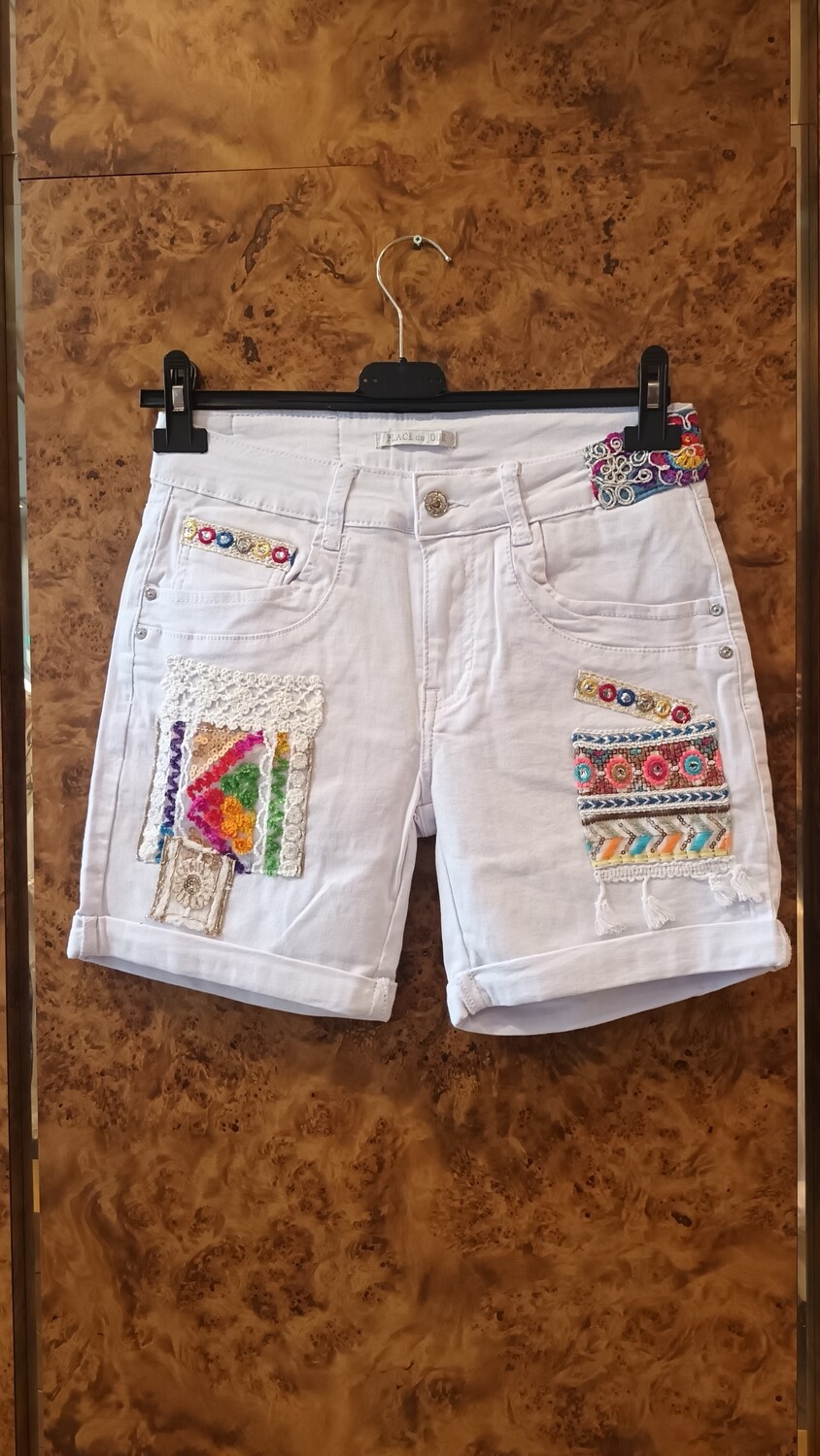 Jean bermuda blanc