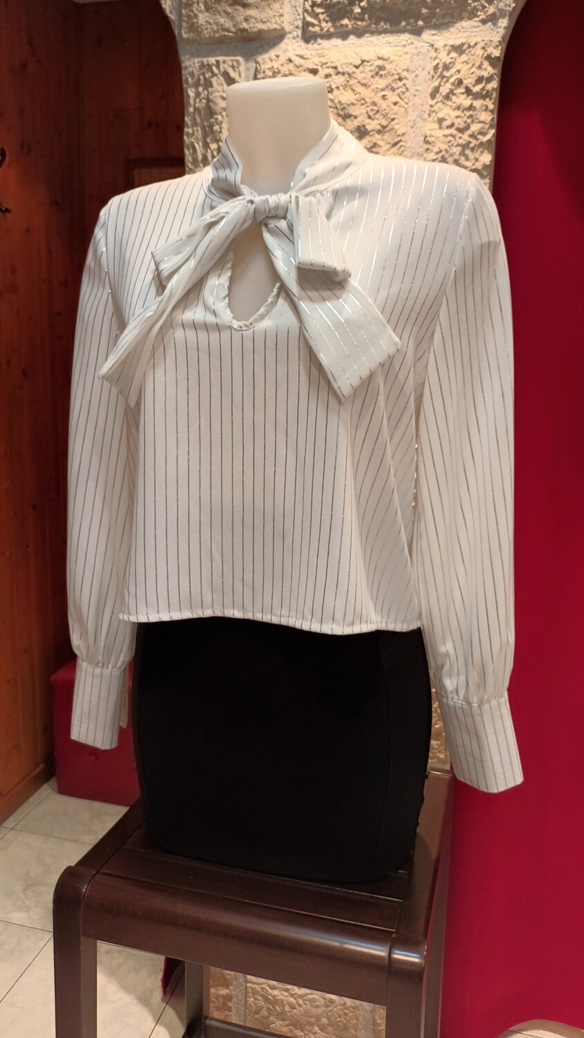 Blouse rayures blanc 
