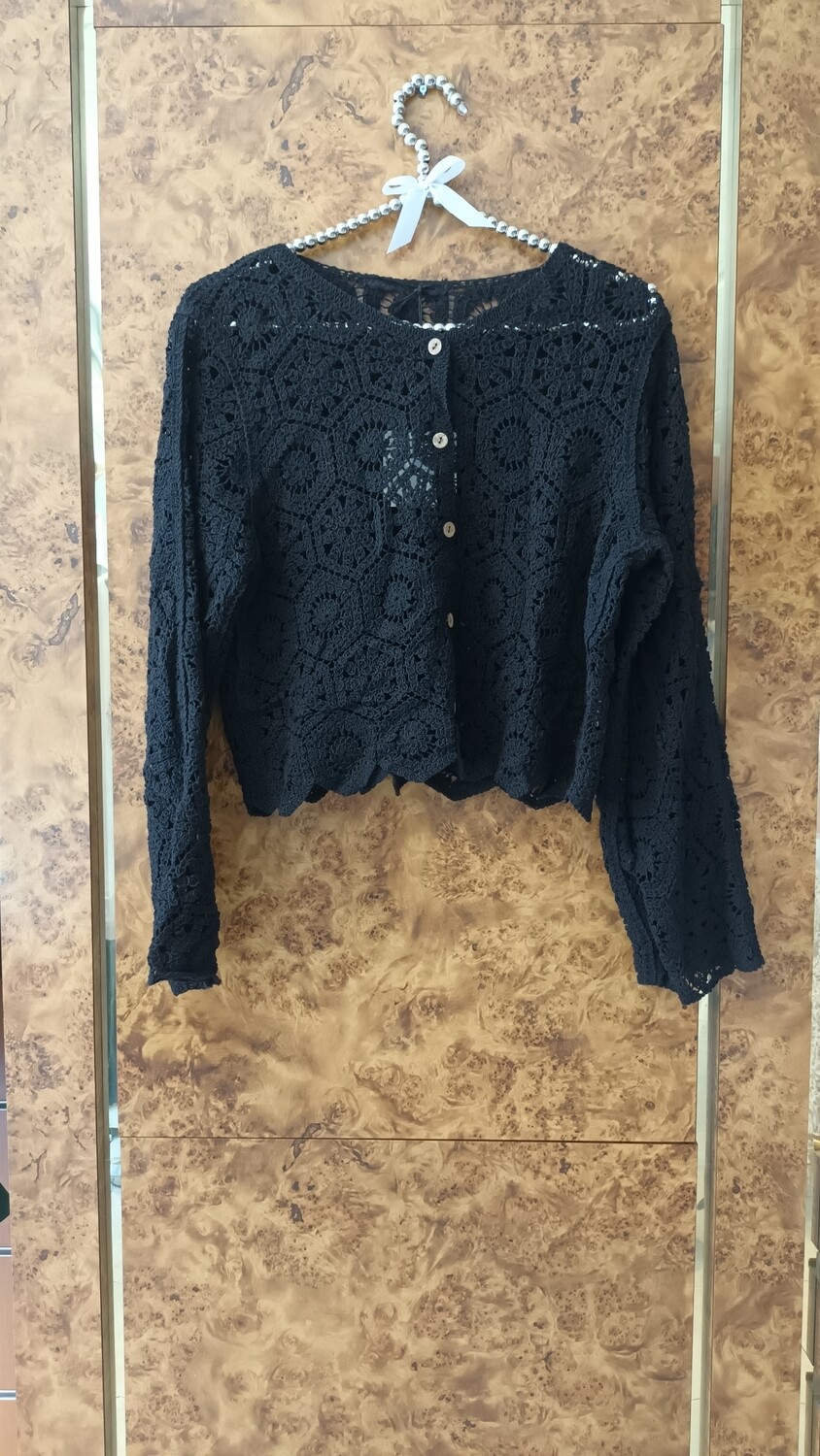 Gilet crochet noir