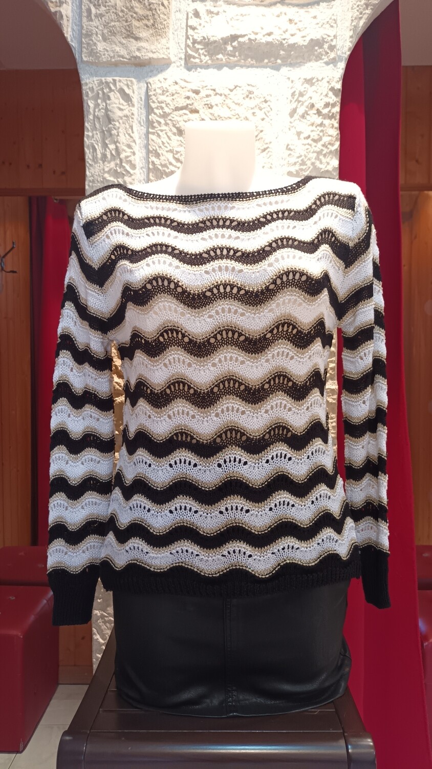 Tricot à maille noir