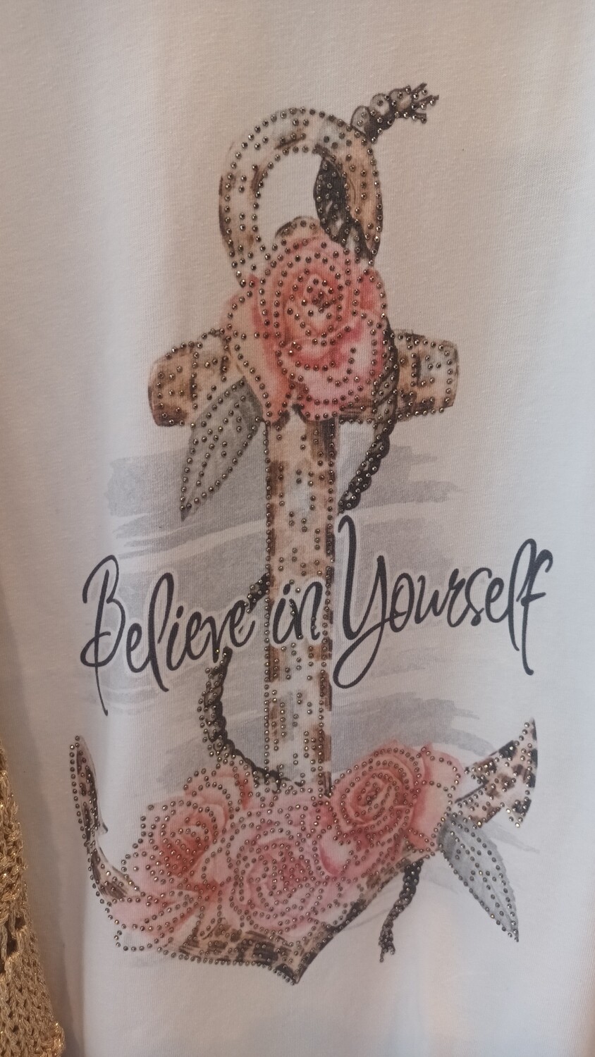 T-shirt Ancre strass
