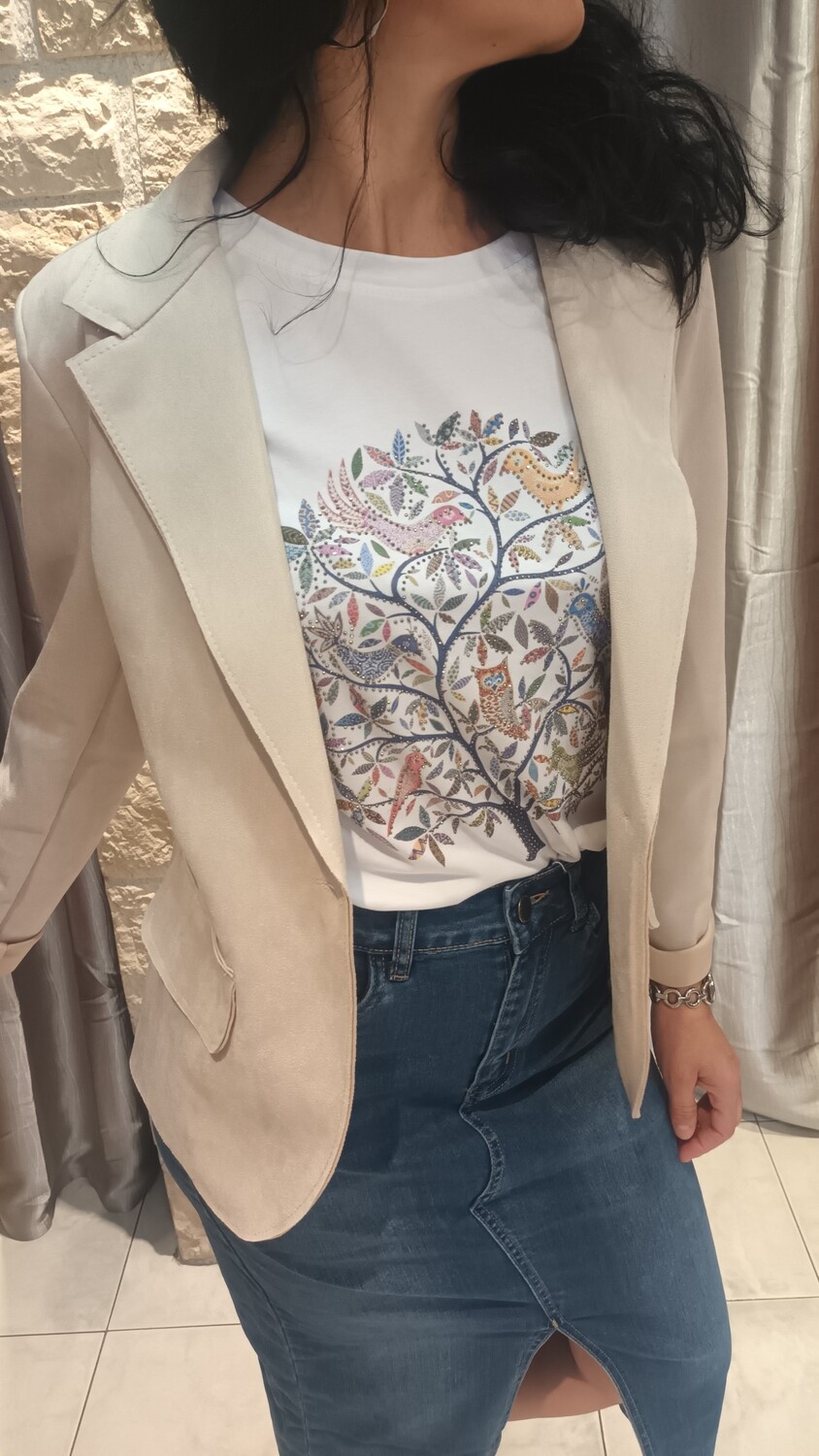 Blazer suédine beige 