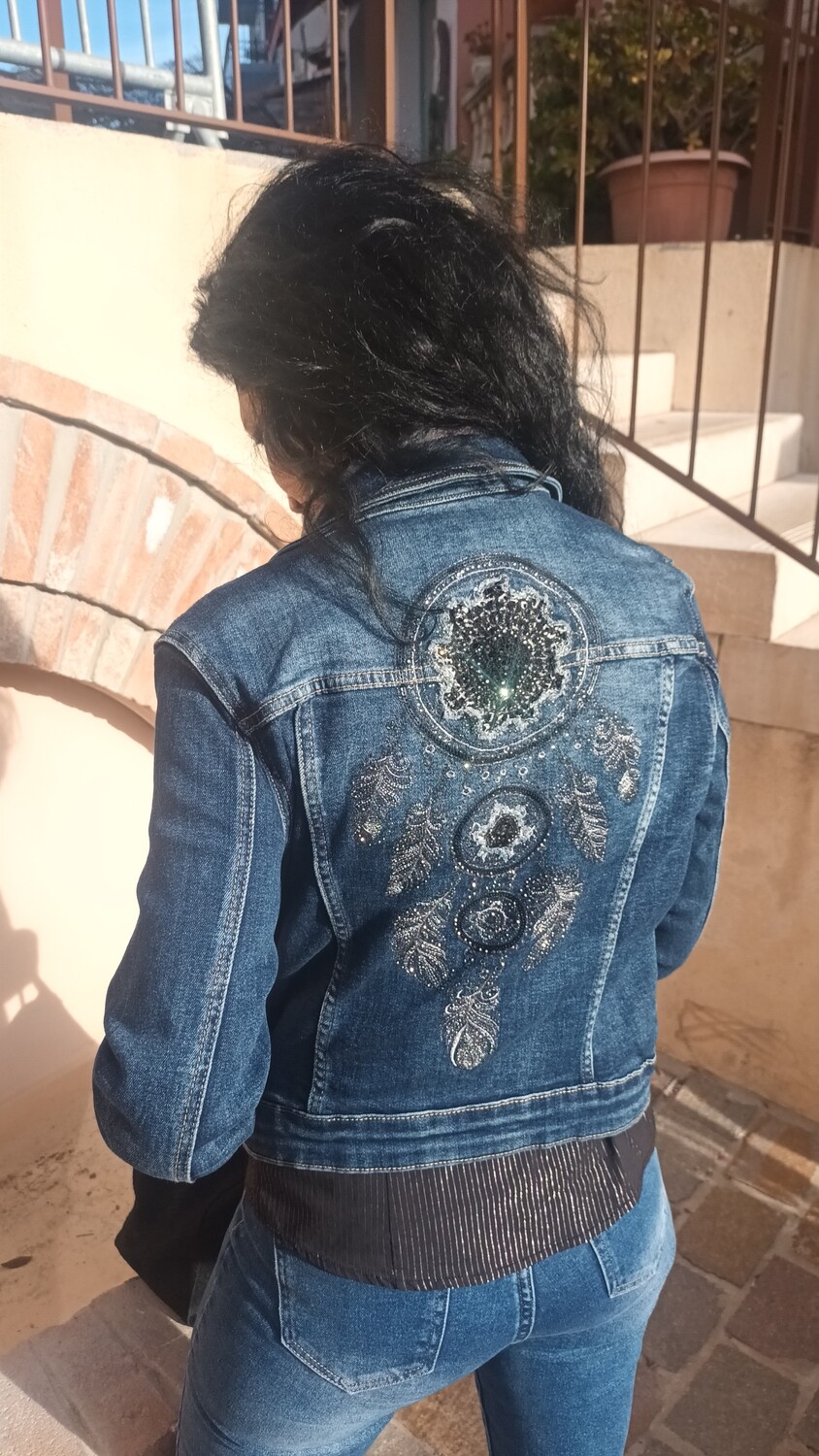Veste jean denim attrape rêve 