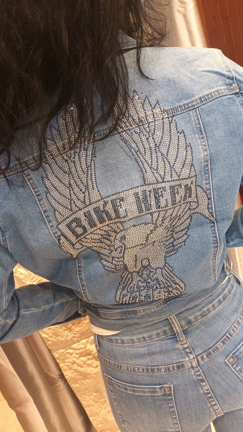 Veste jean strass hotsell