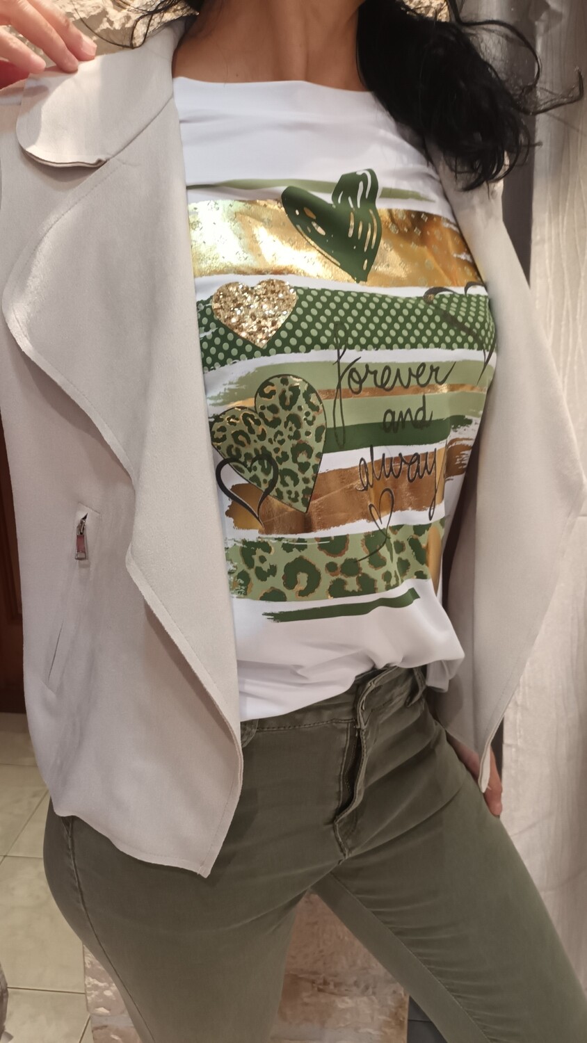 Veste suedine Casual beige 