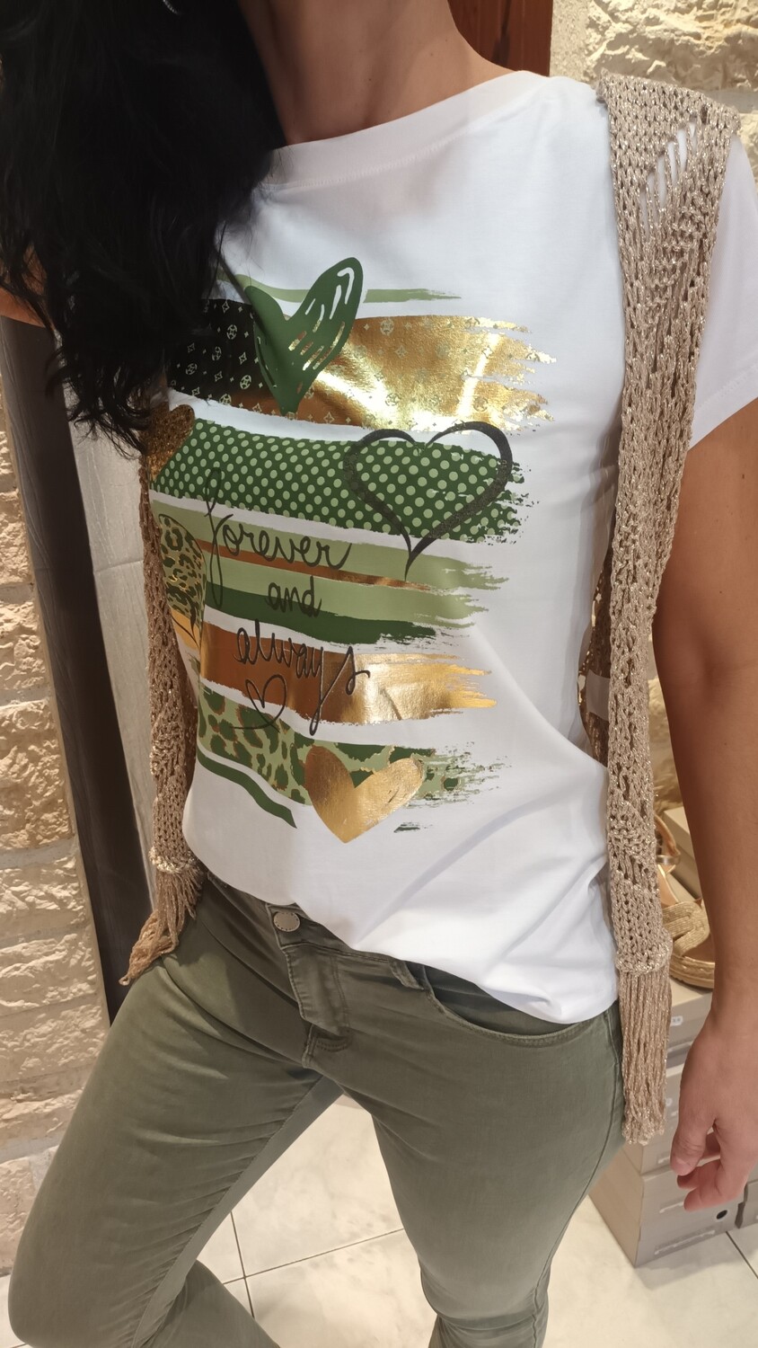 T-shirt Forever kaki