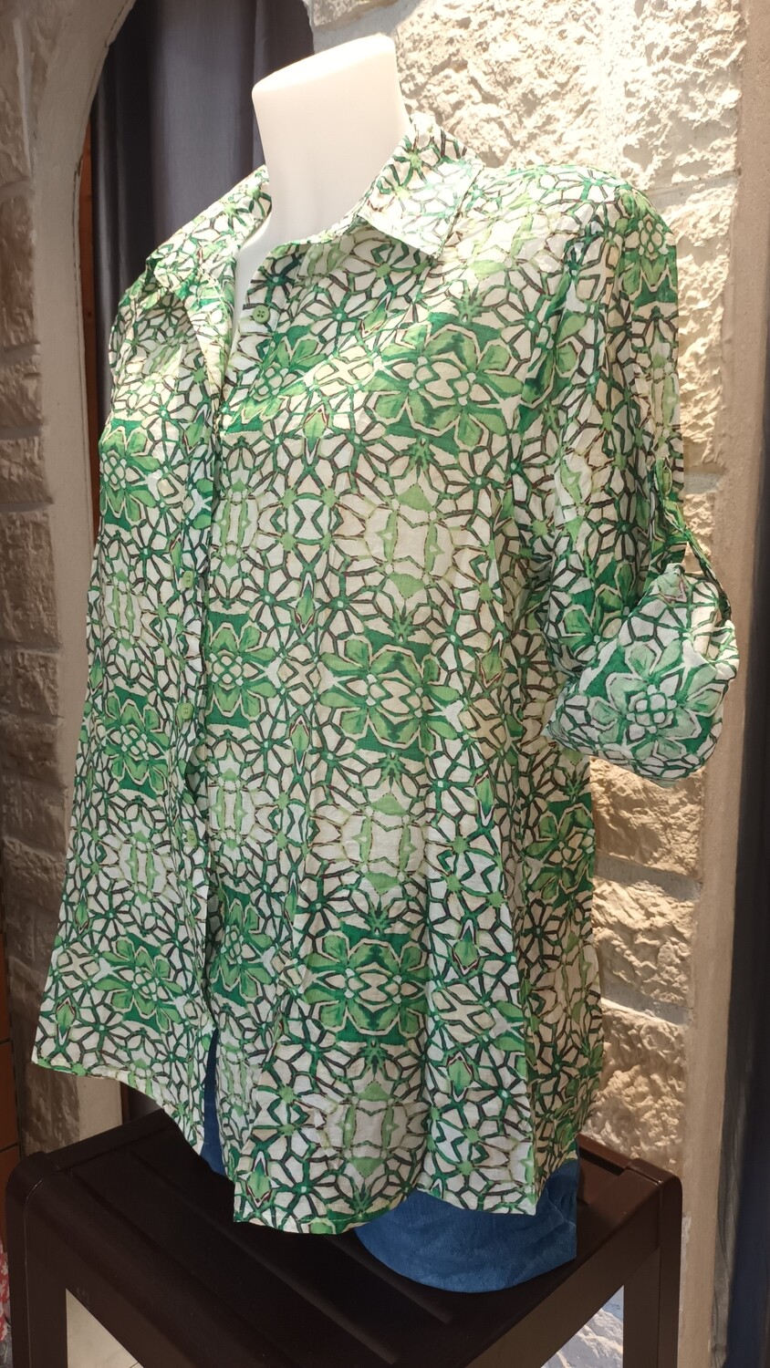Chemise Motifs degradés vert