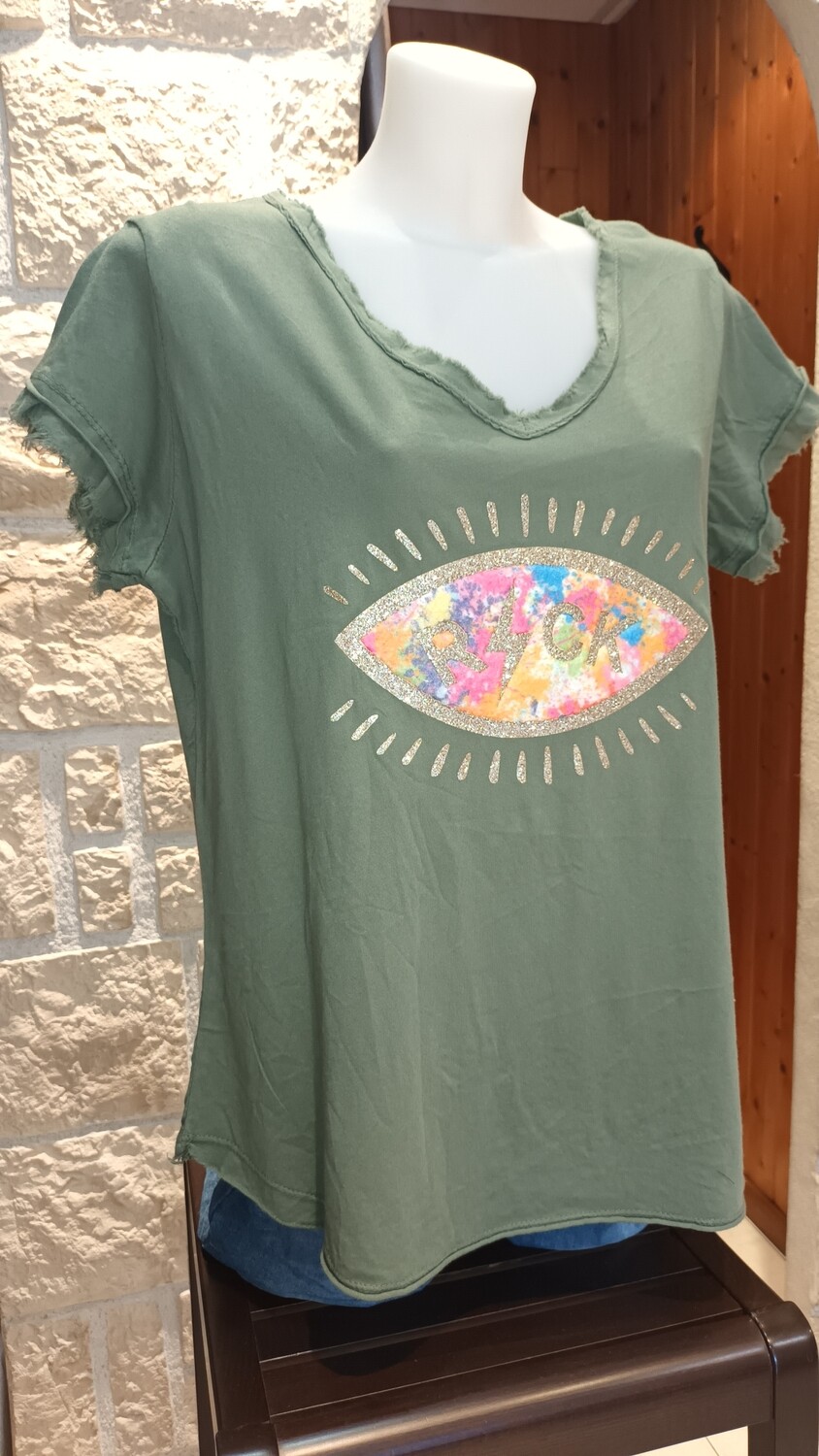 T-shirt Eye kaki