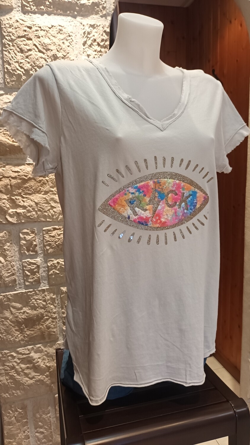 T-shirt Eye beige