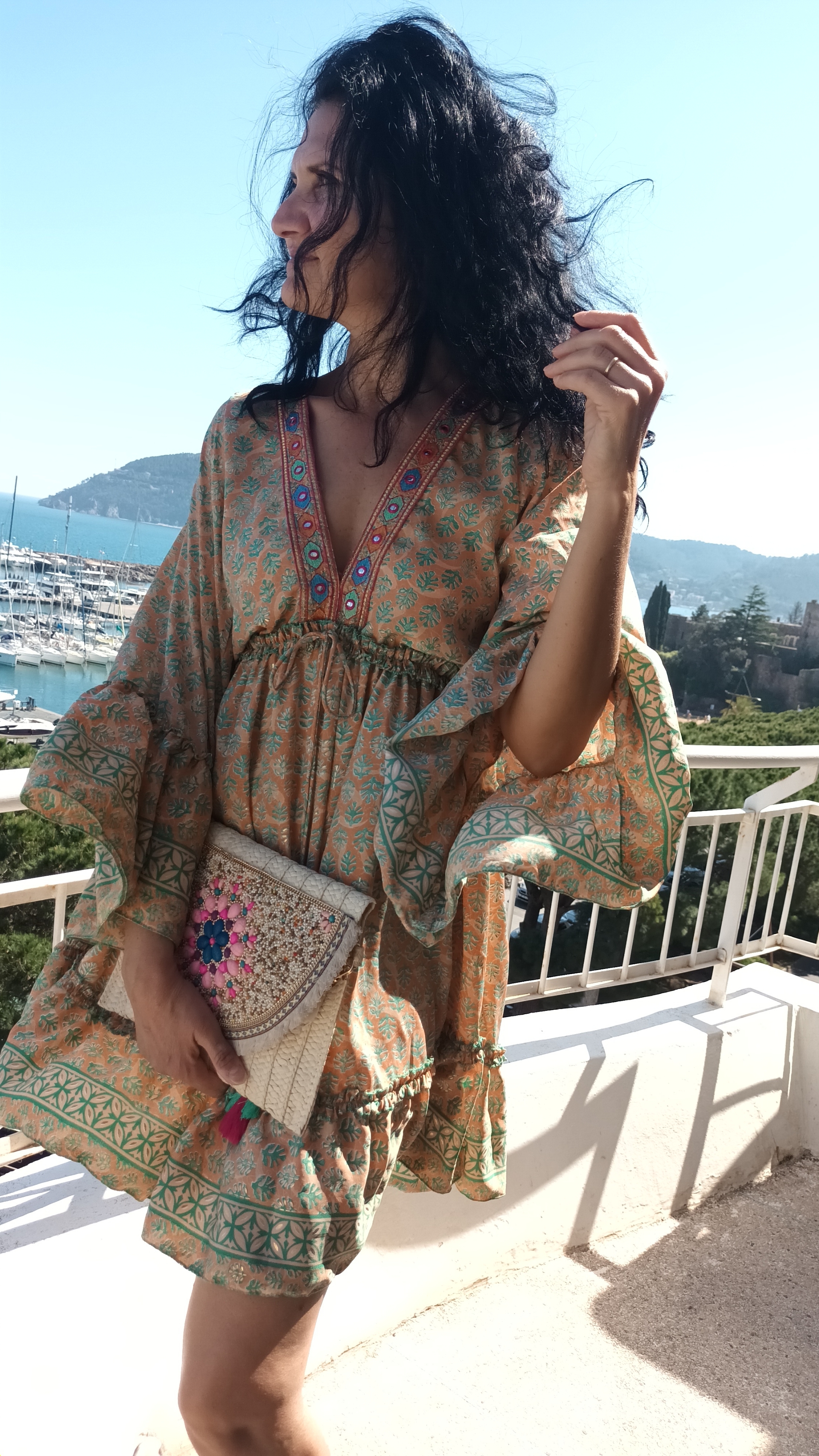 Robe courte Cassandre orange