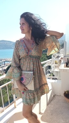 Robe courte Cassandre orange