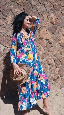 Robe longue Liliane bleu royal Robe longue Liliane bleu royal