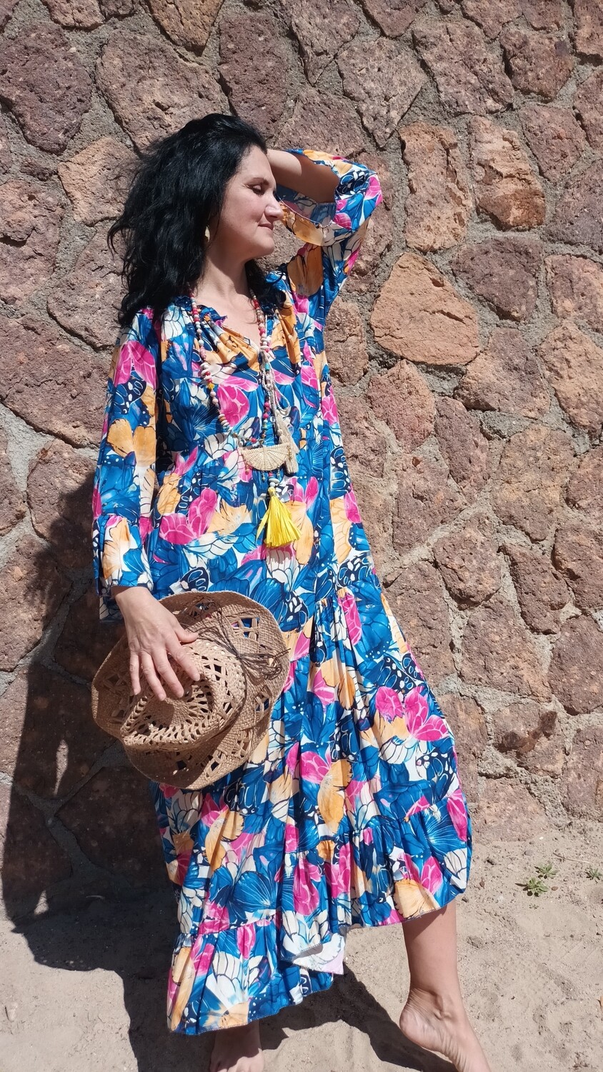 Robe longue Liliane bleu royal Robe longue Liliane bleu royal