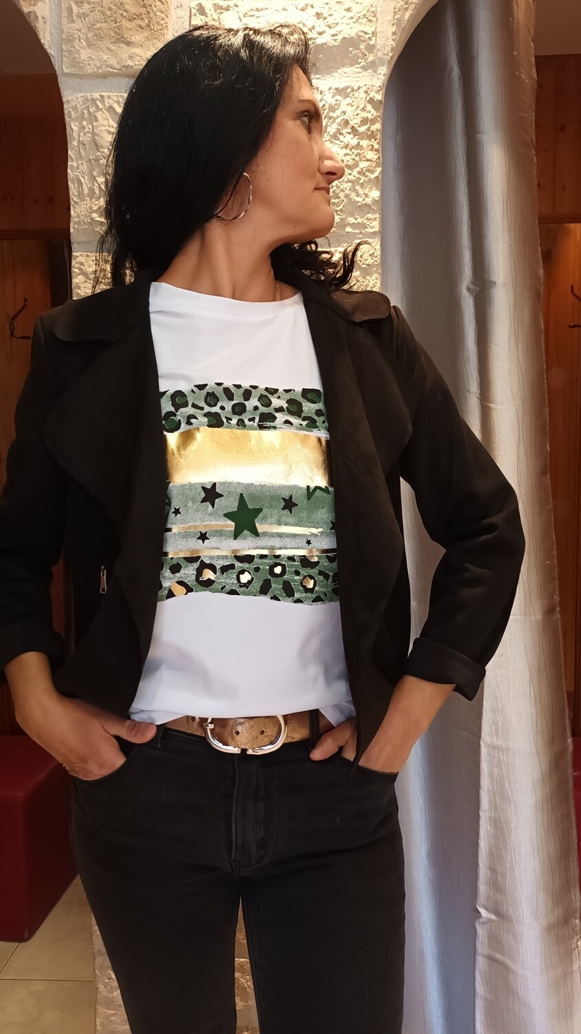Veste suedine Casual noir