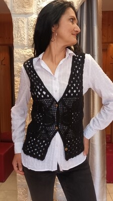 Veston crochet noir