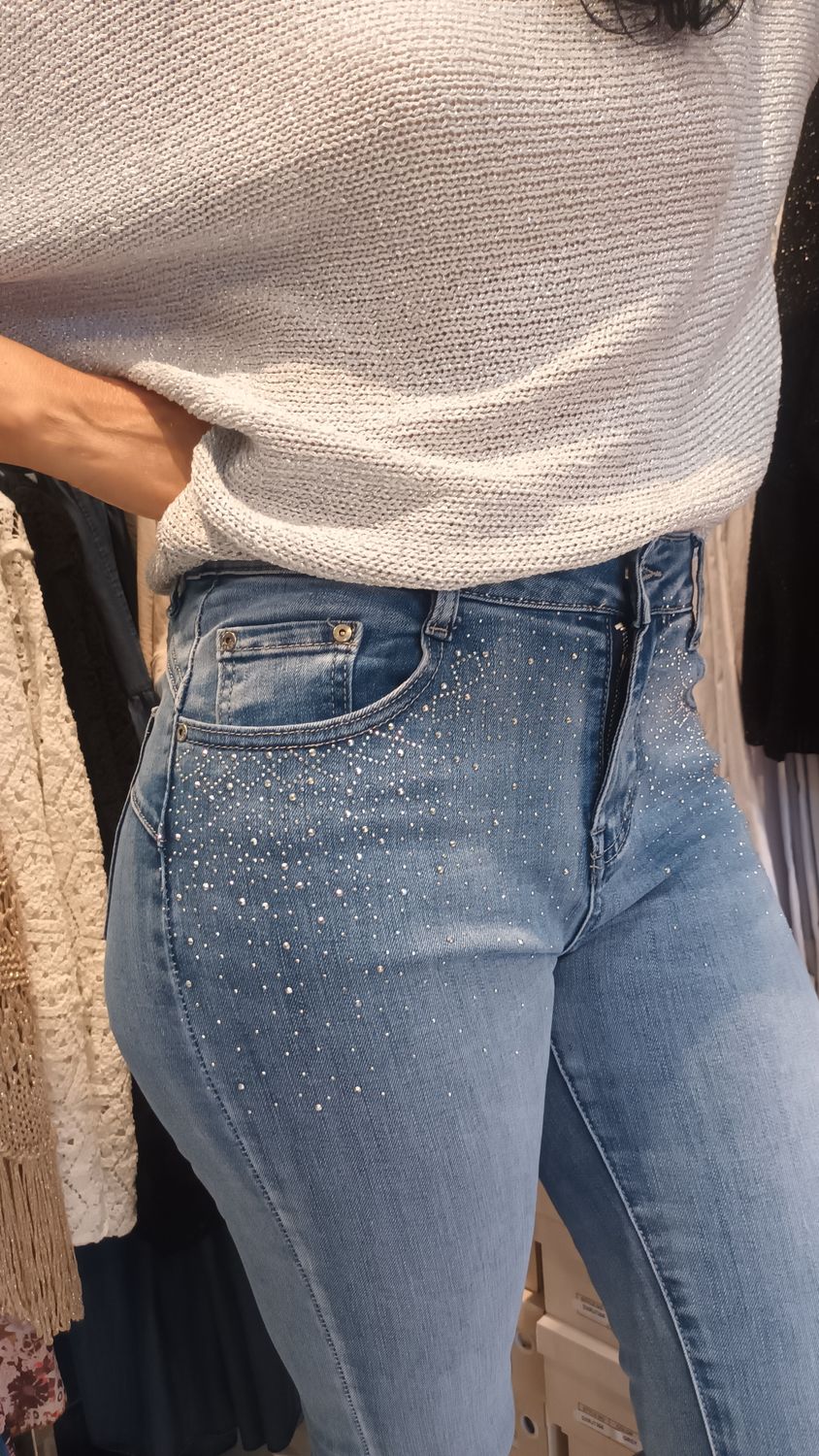 Jean strass bleu clair Jean strass bleu clair