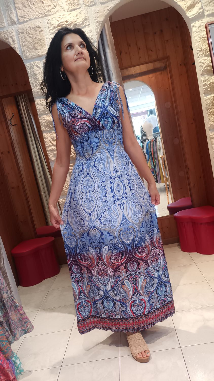 Robe Bea sans manches bleu 