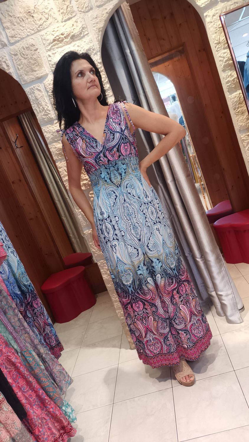 Robe Bea sans manches turquoise 