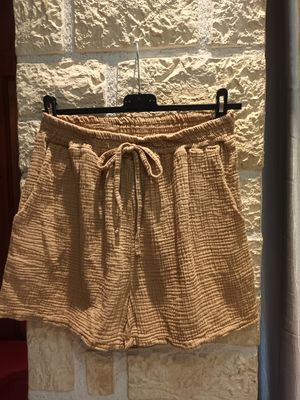 Short gaze coton café 
