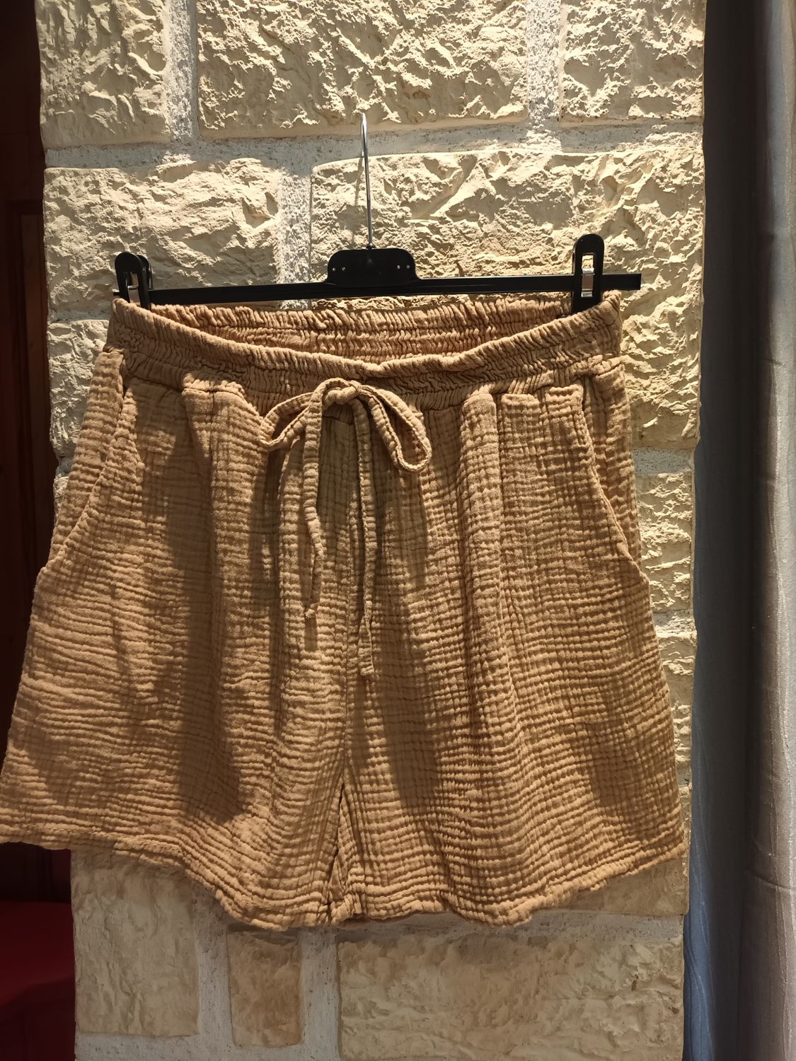 Short gaze coton café 