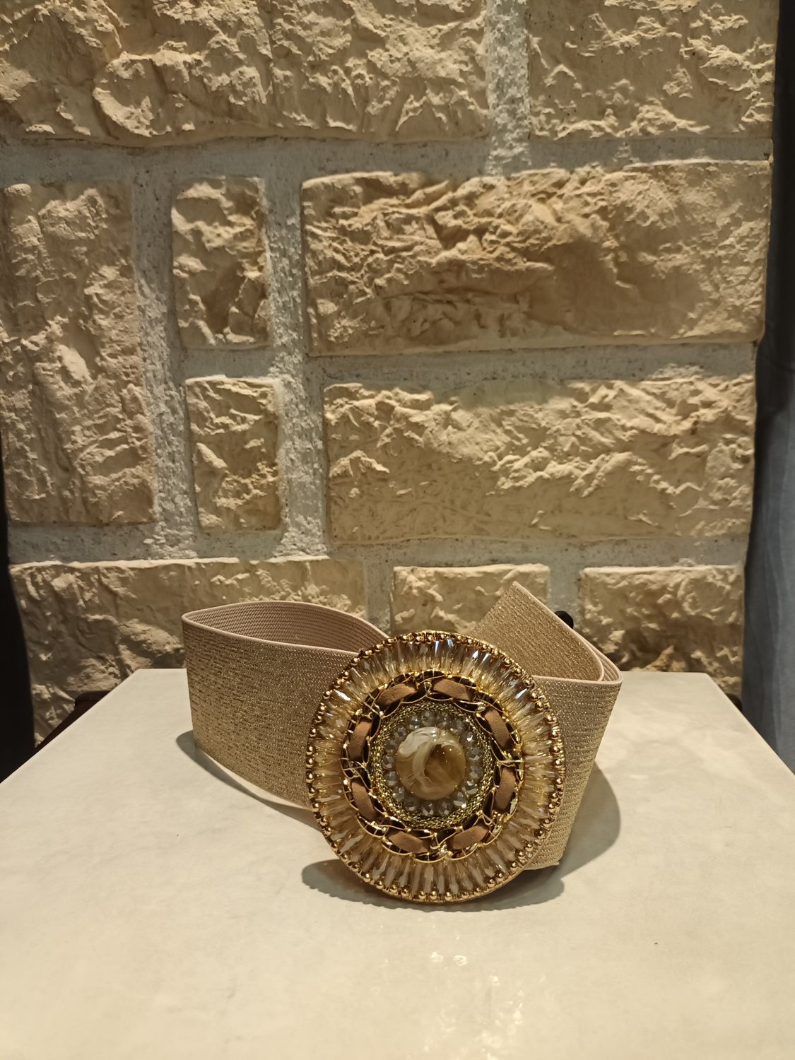Ceinture élastique bijou doré