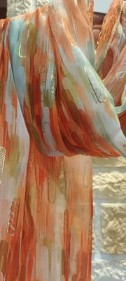 Foulard Aquarelle orange
