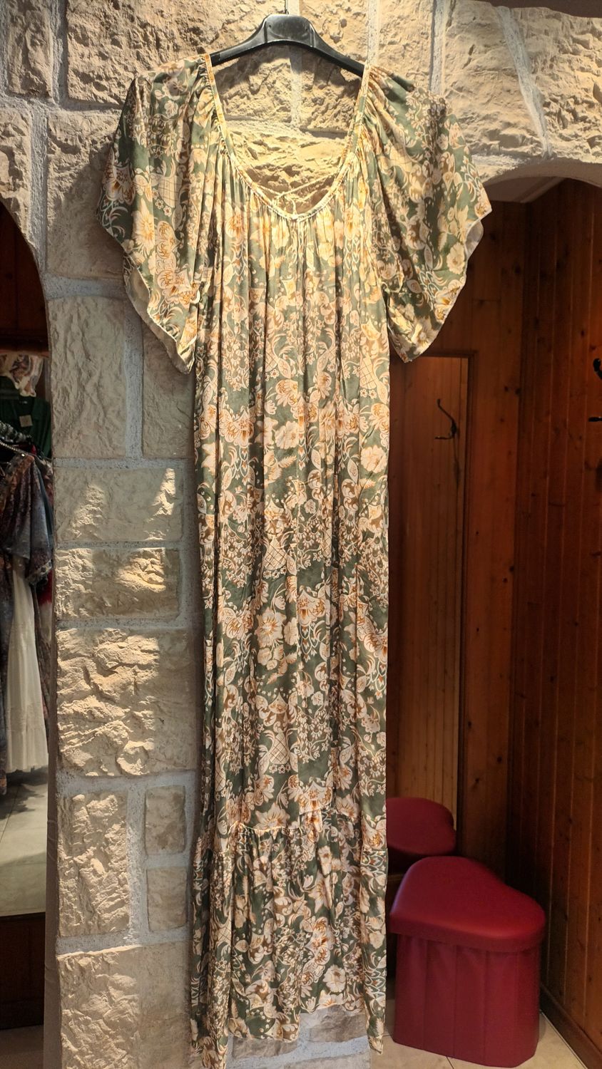 Robe longue Karen kaki