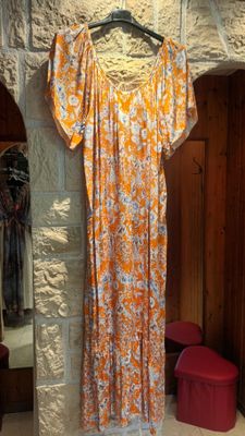 Robe longue Karen orange