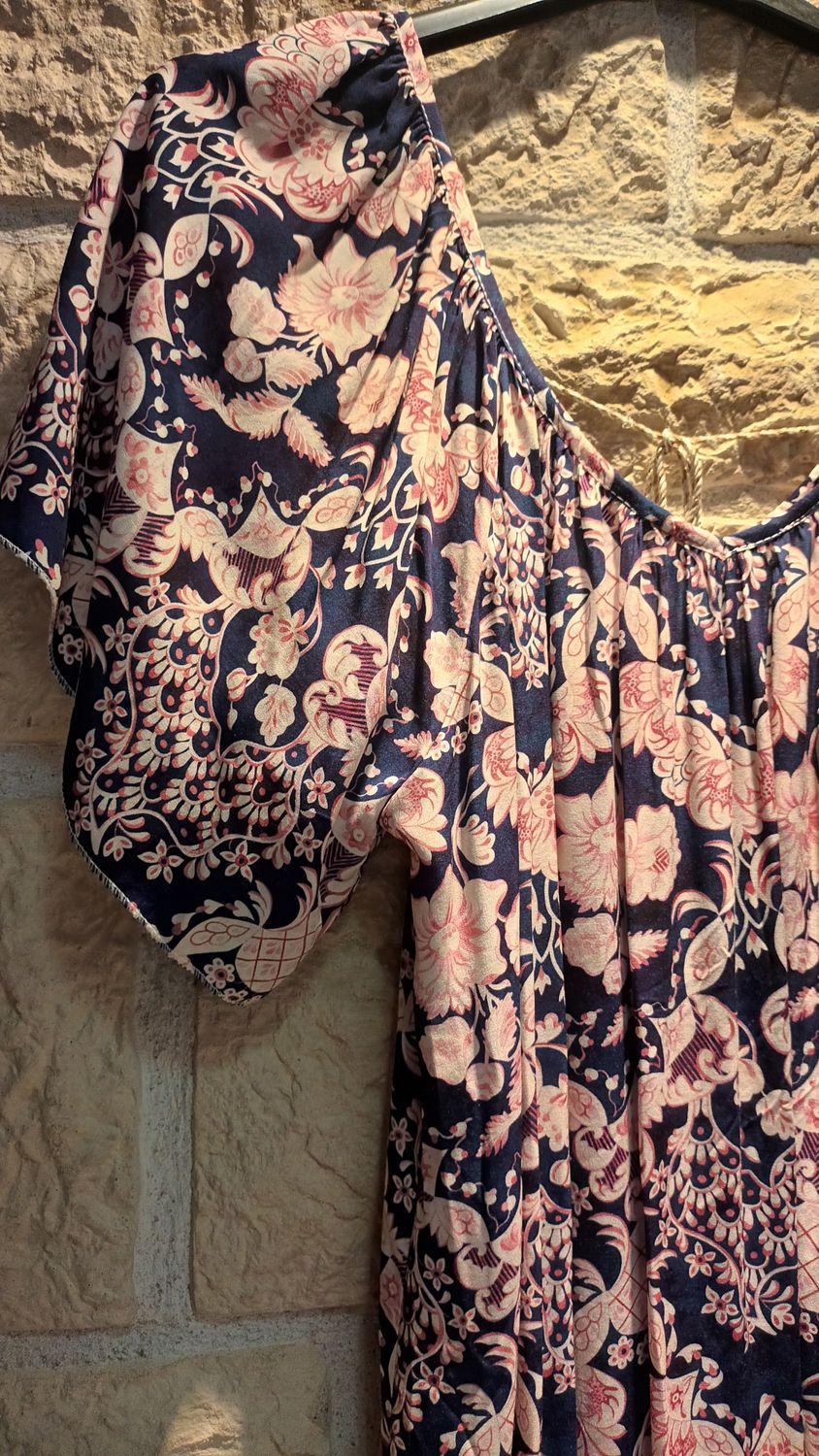 Robe midi Karen bleu marine 