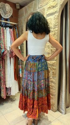 Jupe Gipsy bleu multicolore 