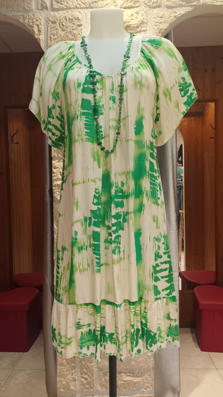 Robe Tie Dye vert