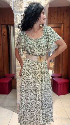 Robe longue Lys kaki