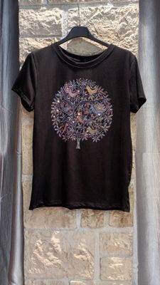 T-shirt Arbre enchanté noir