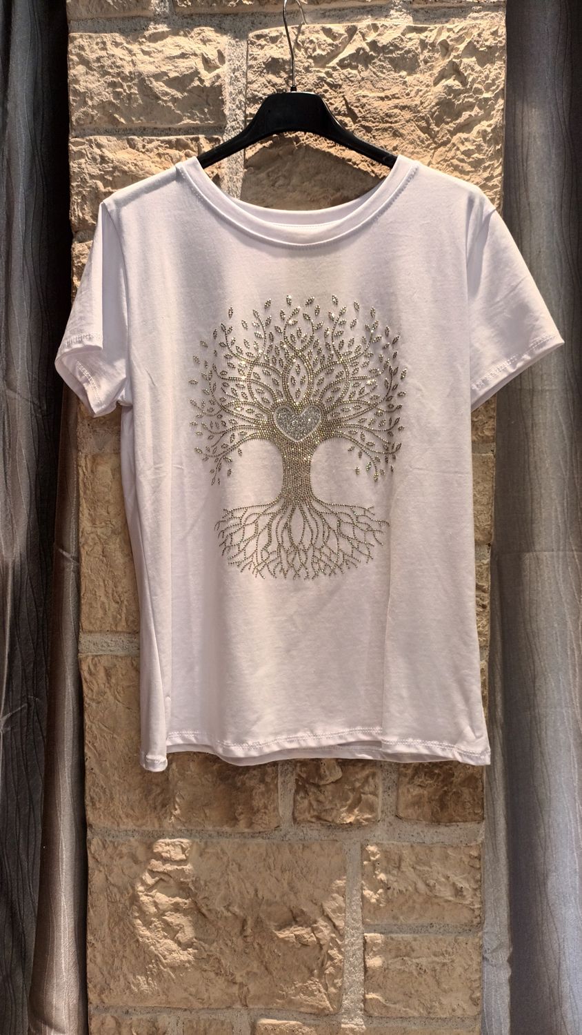 T-shirt Arbre coeur blanc 