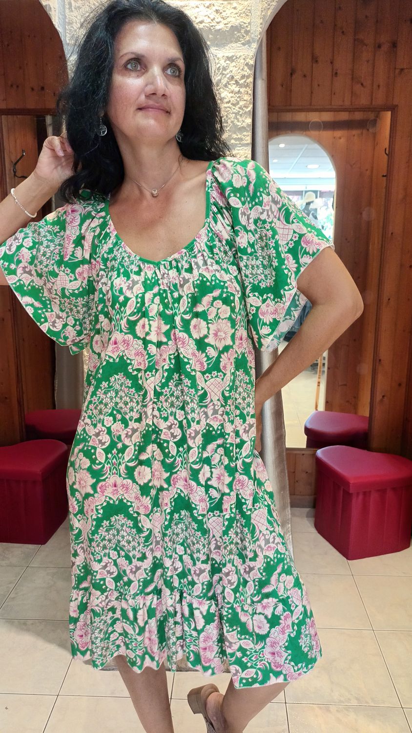Robe midi Karen vert