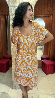 Robe midi Karen orange