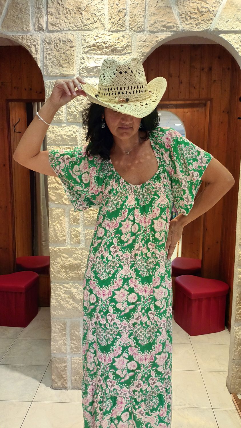 Robe longue Karen vert