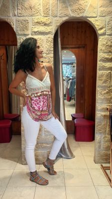 Top Patchwork fuchsia