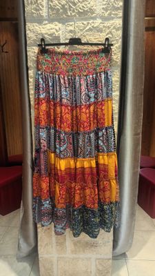 Jupe Gipsy orange multicolore 