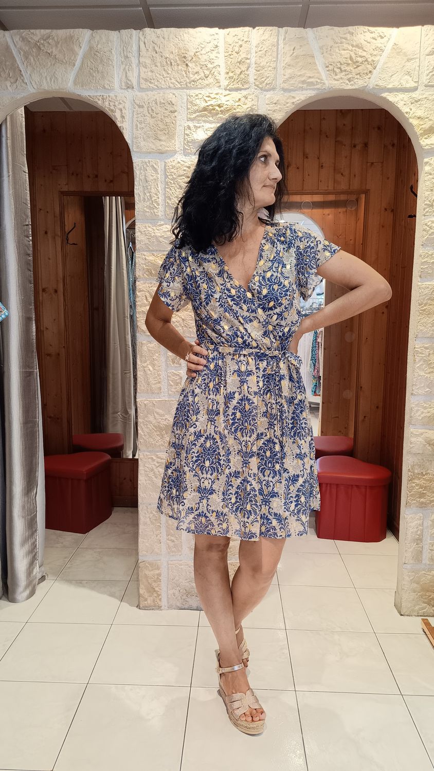 Robe Maeva mordoré bleu 