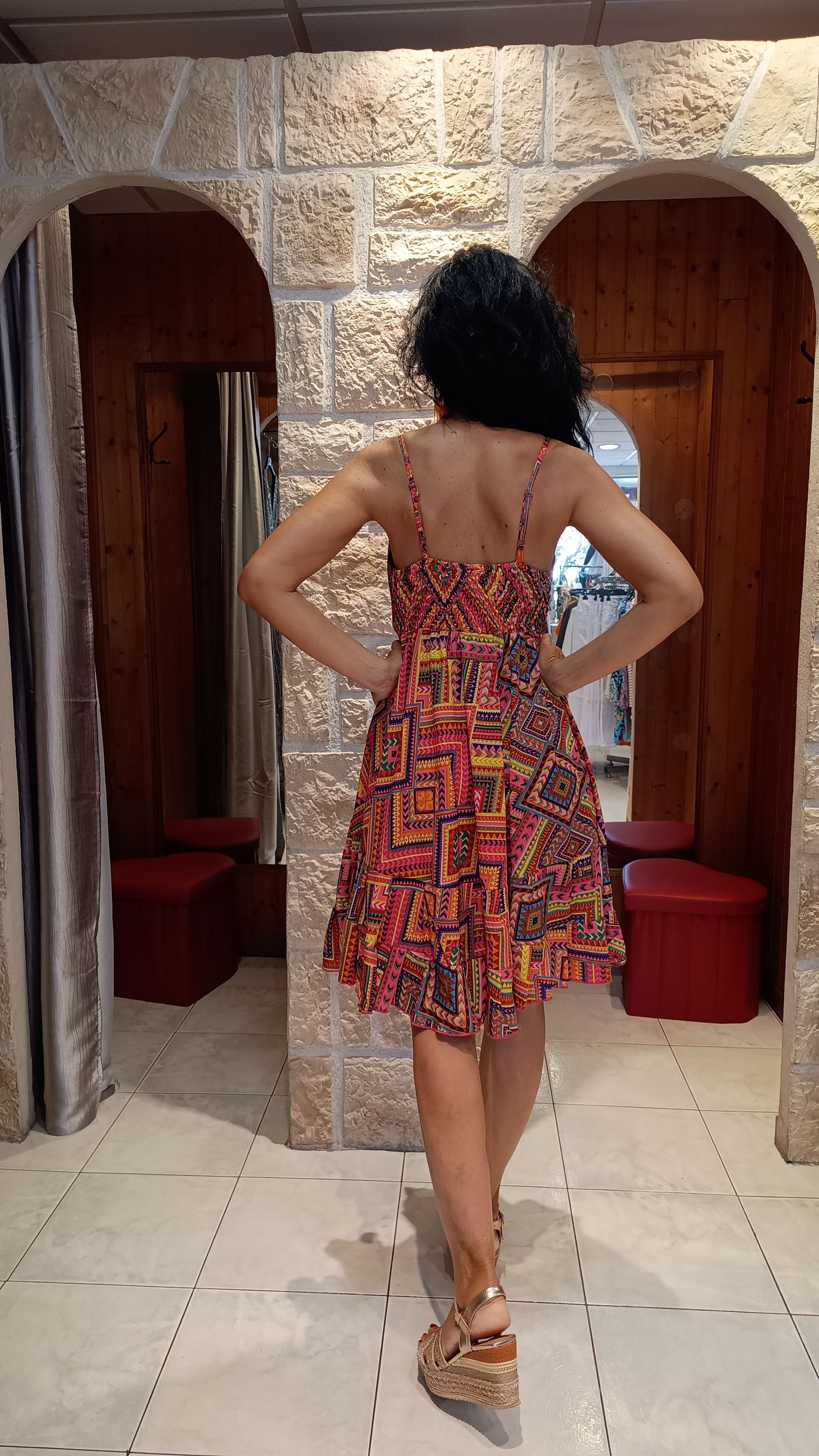 Robe bohème Maya orange