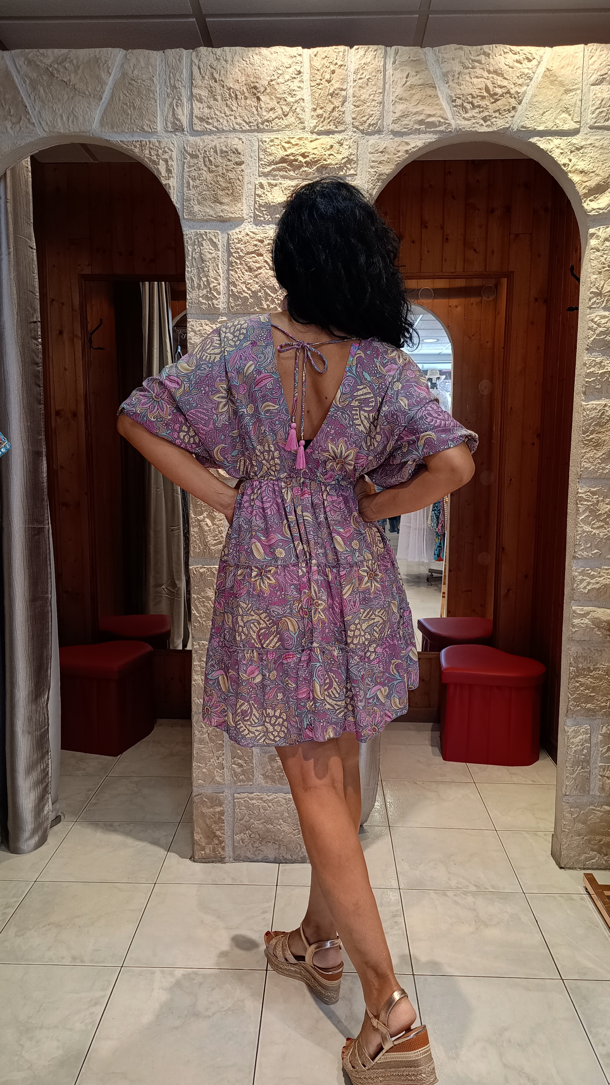 Robe courte Samira lilas