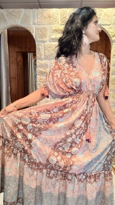 Robe longue Ambre rose Robe longue Ambre rose