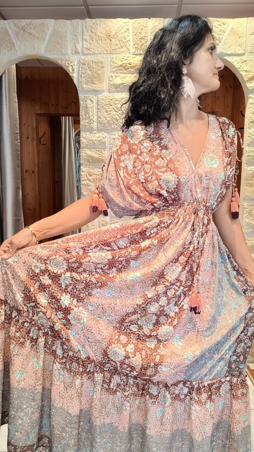 Robe longue Ambre rose Robe longue Ambre rose