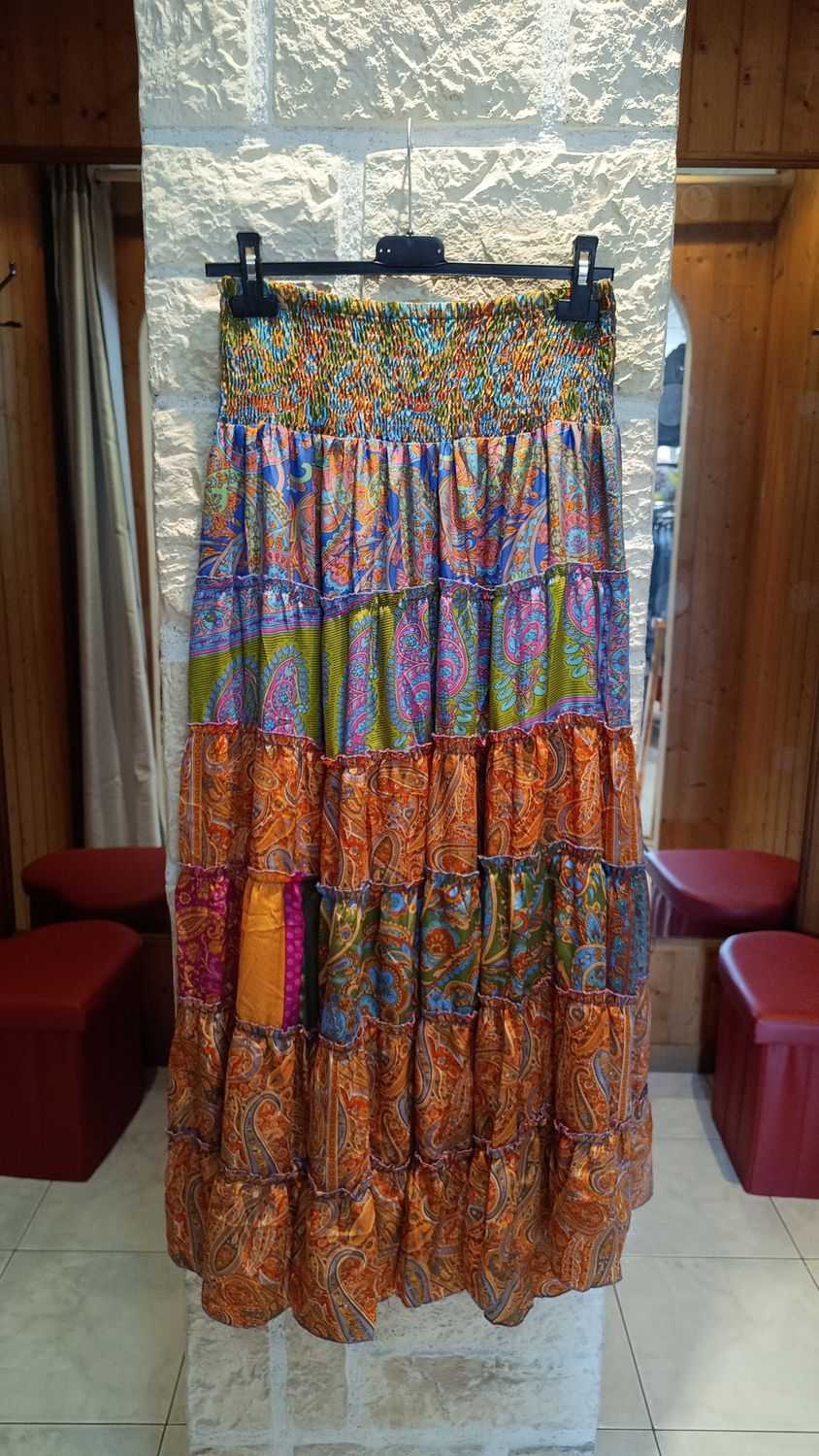 Jupe Gipsy vert multicolore 