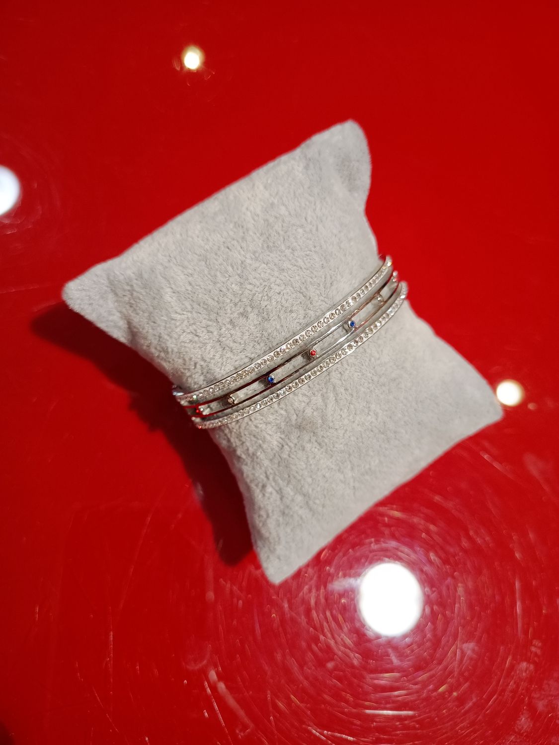 Bracelet Christal acier argenté strass