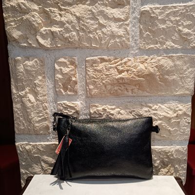 Pochette cuir noir 