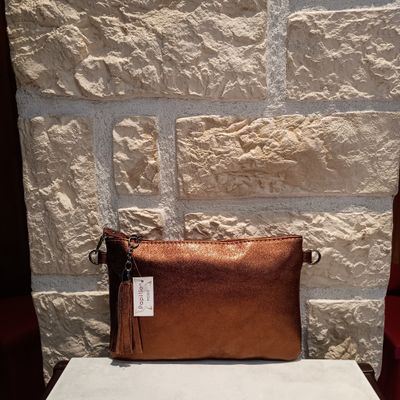 Pochette cuir marron 